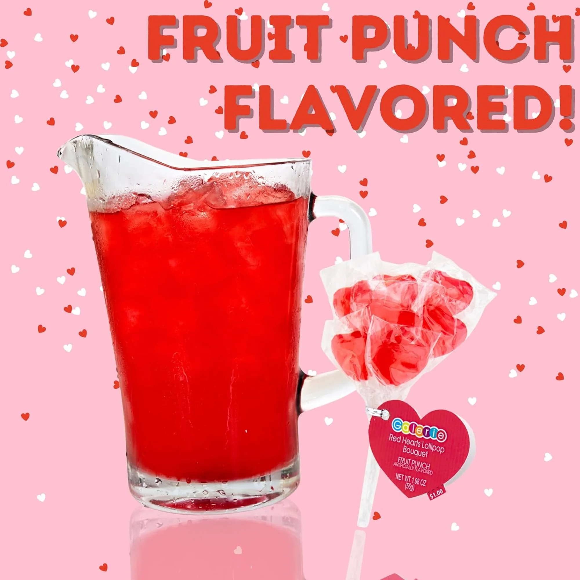 Valentines Day Bulk Heart Lollipops, Case of 12 Bouquets, 1.98 Ounces per Lollipop