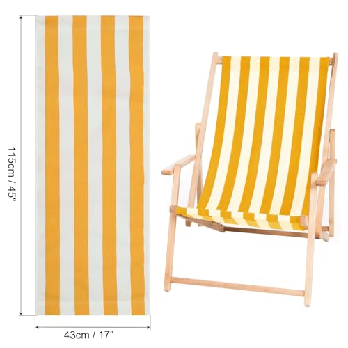 PATIKIL Beach Chair Replacement Fabric, 45 x 17 Sling Chair Replacement Oxford Cloth for Lounge Chair Sling Chair Reclining Patio Camping, Blue, White