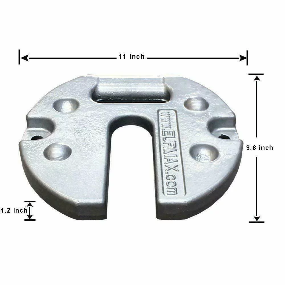 Eurmax  Canopy Weights,Silver Iron Weights for Pop up Canopy,2-Pc Pack,44 Lbs