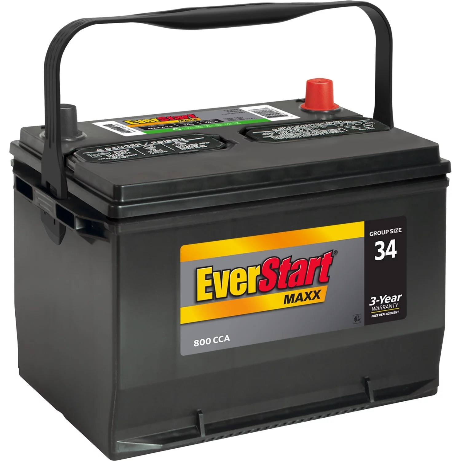 Car Battery - Group Size 34, 12V 800 CCA
