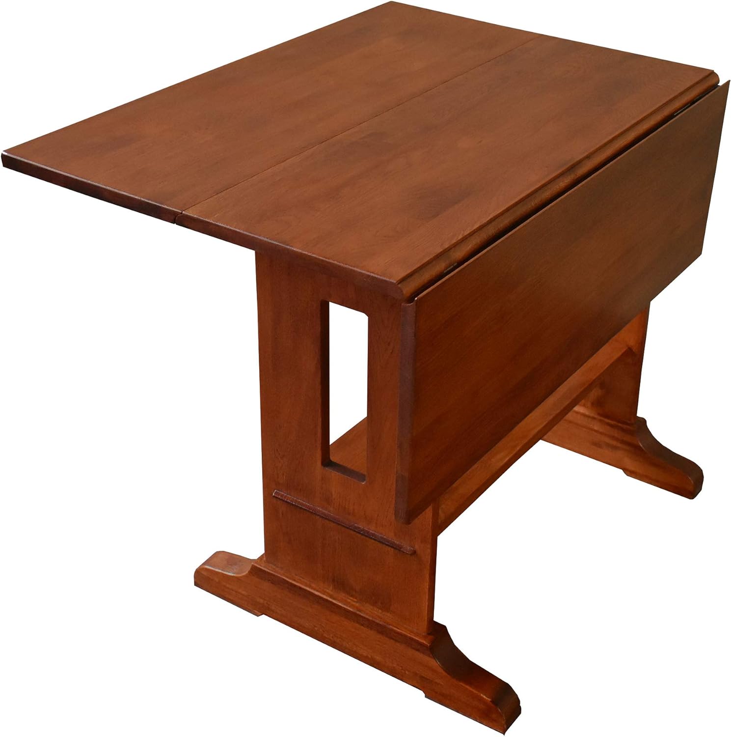 Crafters and Weavers Mission Solid Oak Drop Leaf Dining Table - Michael's Cherry (MC1)