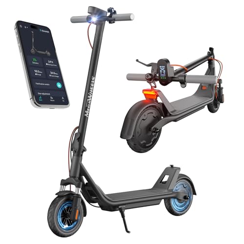 Electric Scooter A1C,Front Suspension Kick Scooter,8.5 Solid Tires,300W Motor,Smart APP Control,15.5MPH, Escooter for Teens Adults UL2272