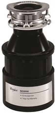 Whirlpool In Sink Garbage Disposal With Power Cord, 1/2 Hp