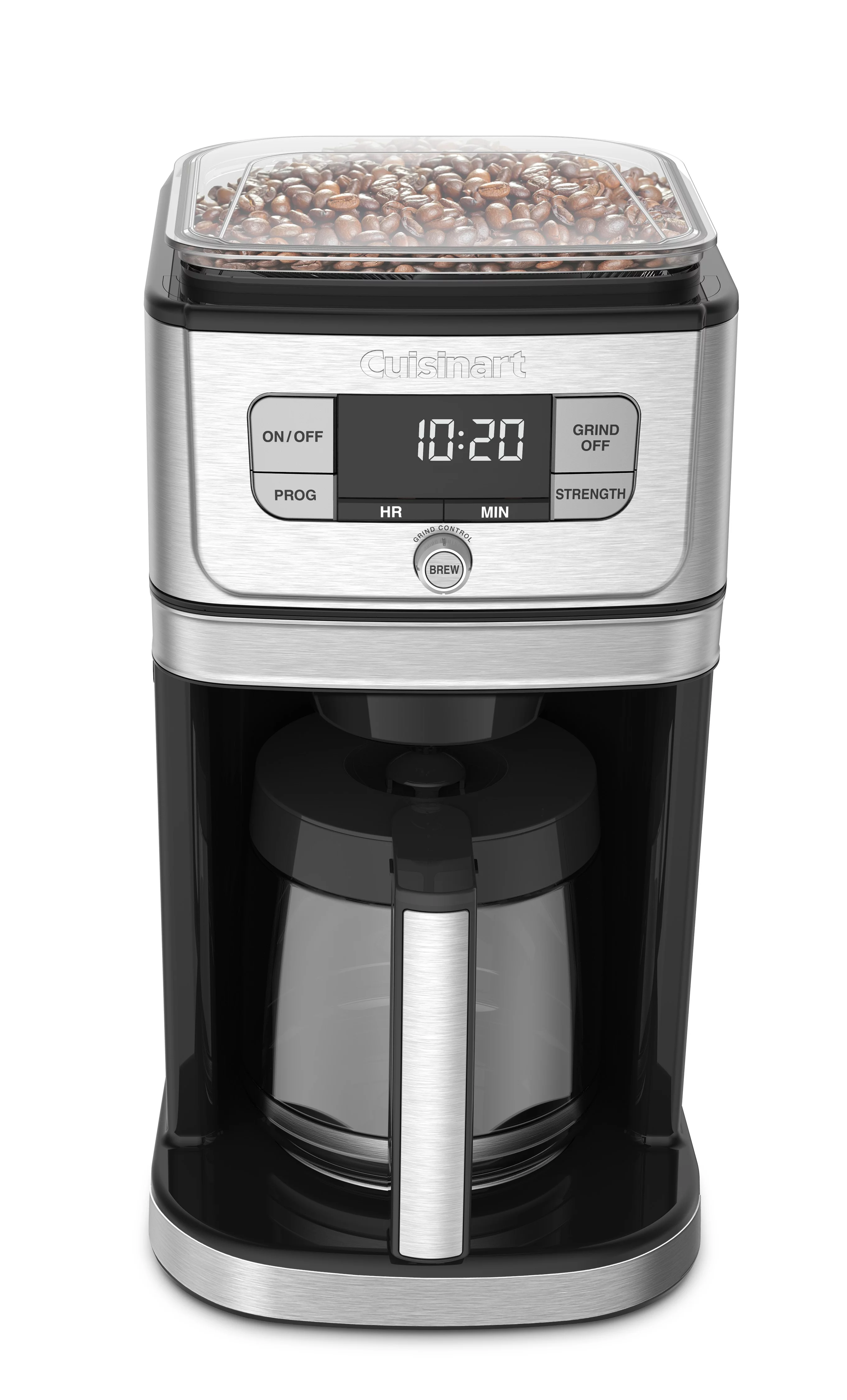 Cuisinart Grind & Brew™ 12 Cup Coffeemaker, Silver and Black