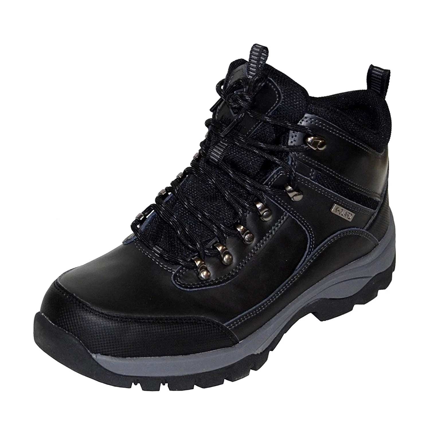 Khombu Summit Men's Leather Hiking Outdoor Tactical Black Boots