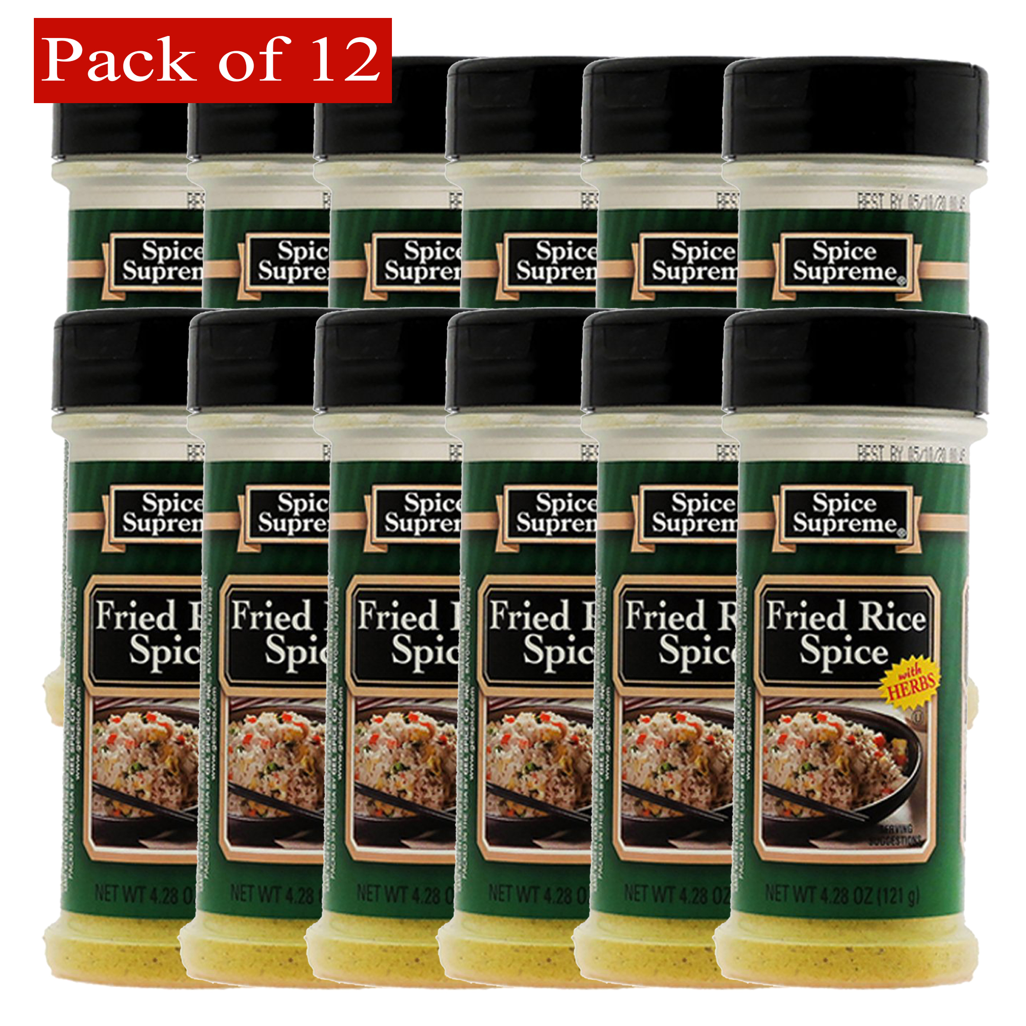 Spice Supreme 4.28Oz Fried Rice Spice With Herbs (121G) - Pack of 12