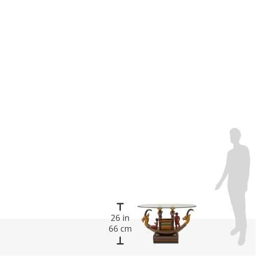 Design Toscano Egyptian Barge to The Beyond Glass-Topped Table