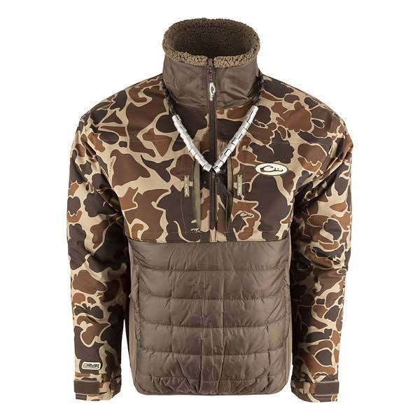 Men&s Drake Waterfowl LST Gurdian Flex Double Down Eqwader 1/4 Zip