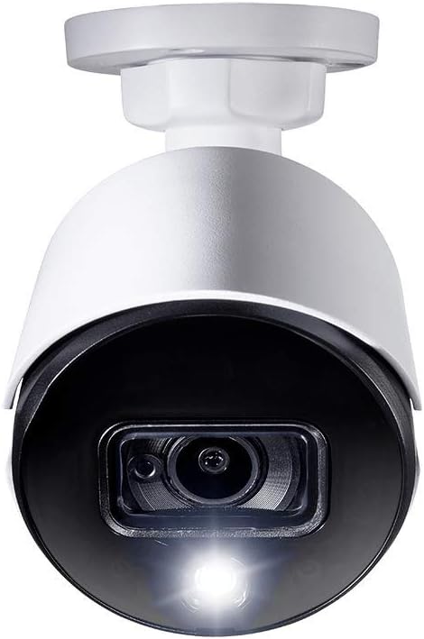 Lorex 5MP Super HD Weatherproof Indoor/Outdoor Add-On Analog Bullet Security Camera w/ Warning Light and Remote-Triggered Sirens & Color Night Vision