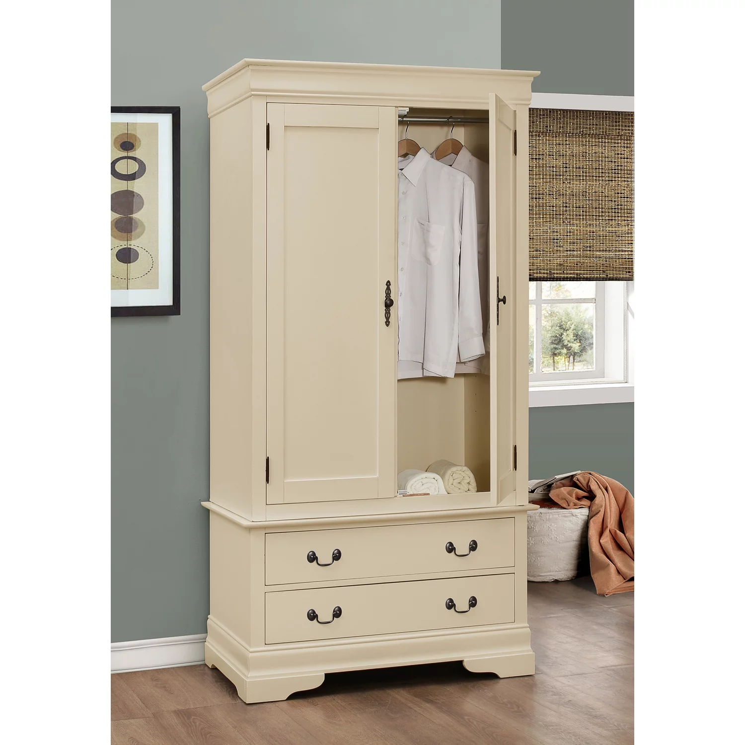 Homestock Baroque Brilliance G3175-A Armoire , Beige