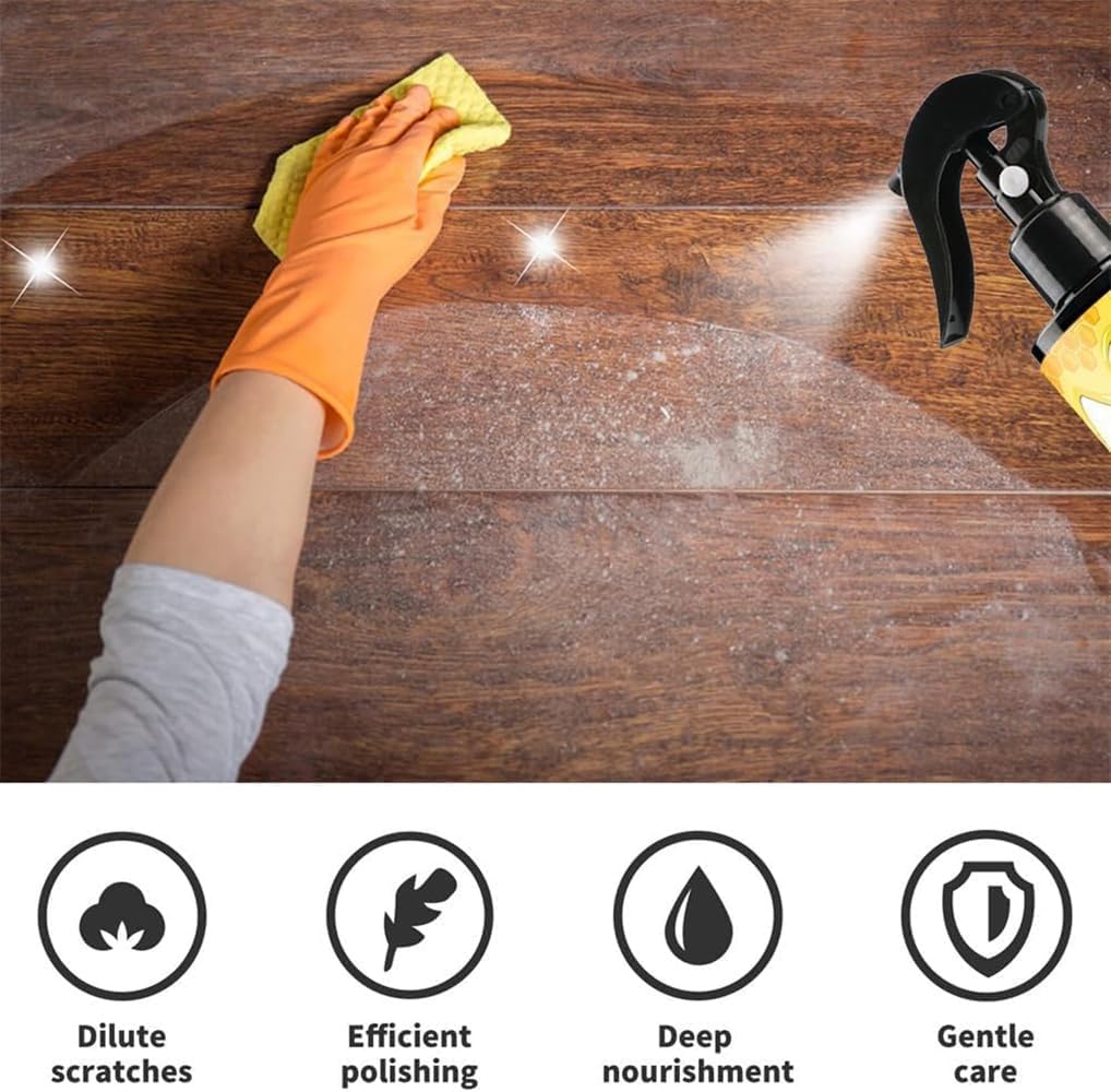2PCS Beeswax Furniture Polish, Original beeswax furniture polish, Natural Micro-Molecularized Beeswax Spray, Furniture Beeswax Polish and Cleaner Spray