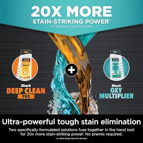 Shark StainStriker Portable Carpet Upholstery & Area Rug Cleaner, Bonus XL Tool & Full-Size Cleaning Solution, Stain & Odor Remover, Perfect for Car Interiors, 4 Cleaning Tools, Nordic Blue, PX202BRN