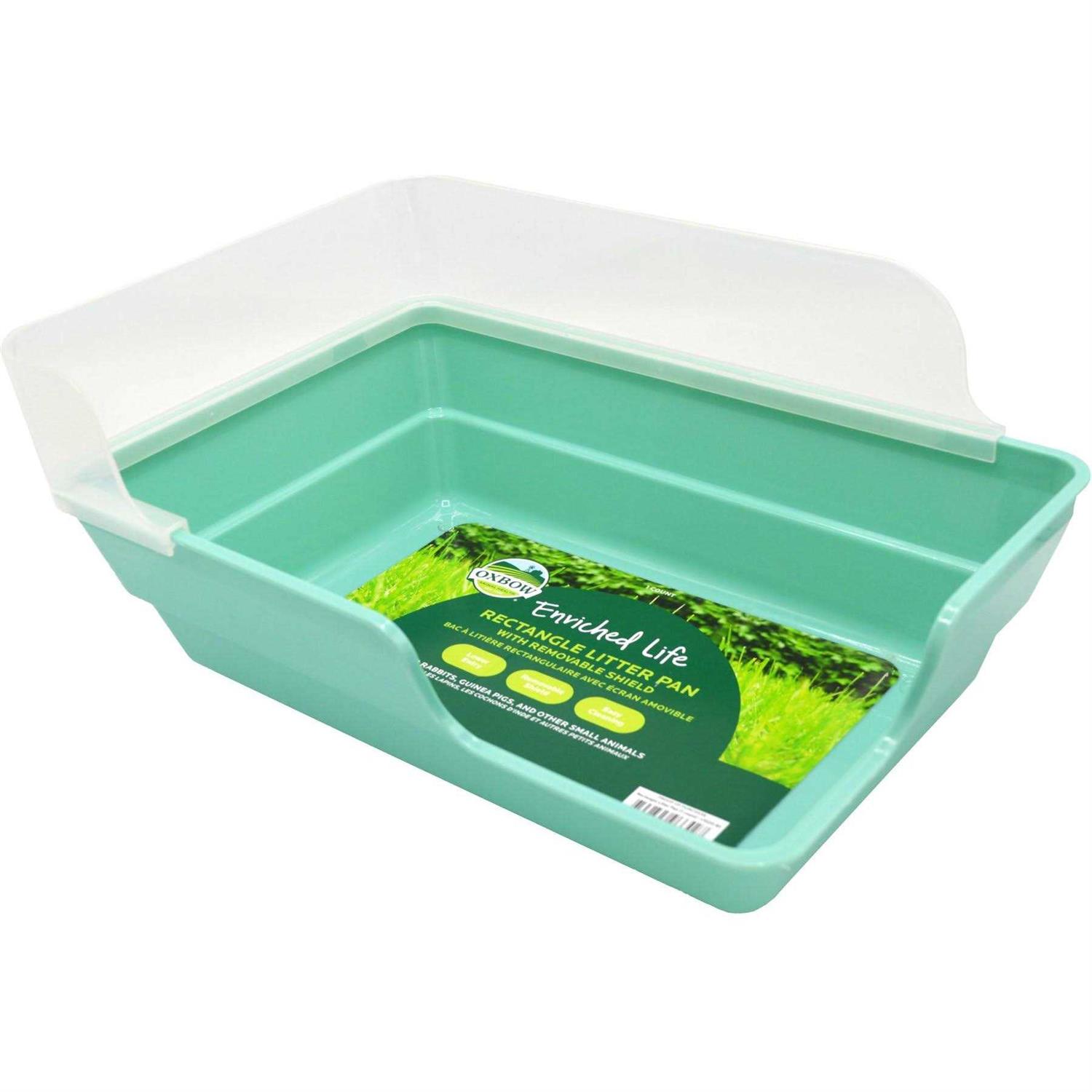 Oxbow Enriched Life Rectangle Litter Pan with Removable Shield - Pet Supplies online store