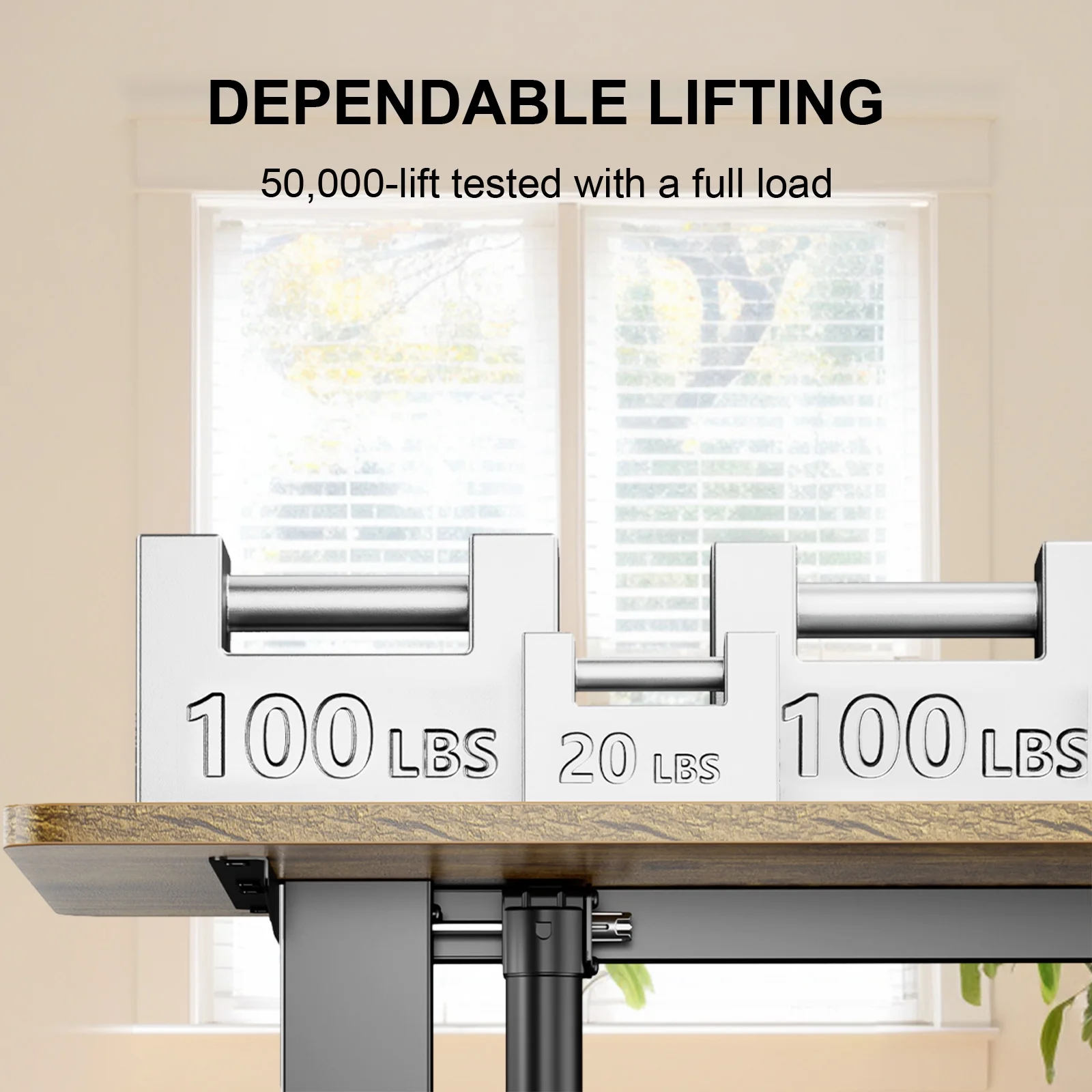 L-Shaped Electric Standing Desk, 63 inch Double Motor Height Adjustable Sit Stand up Corner Desk, Large Home Office Desk Computer Workstation, Vintage Brown