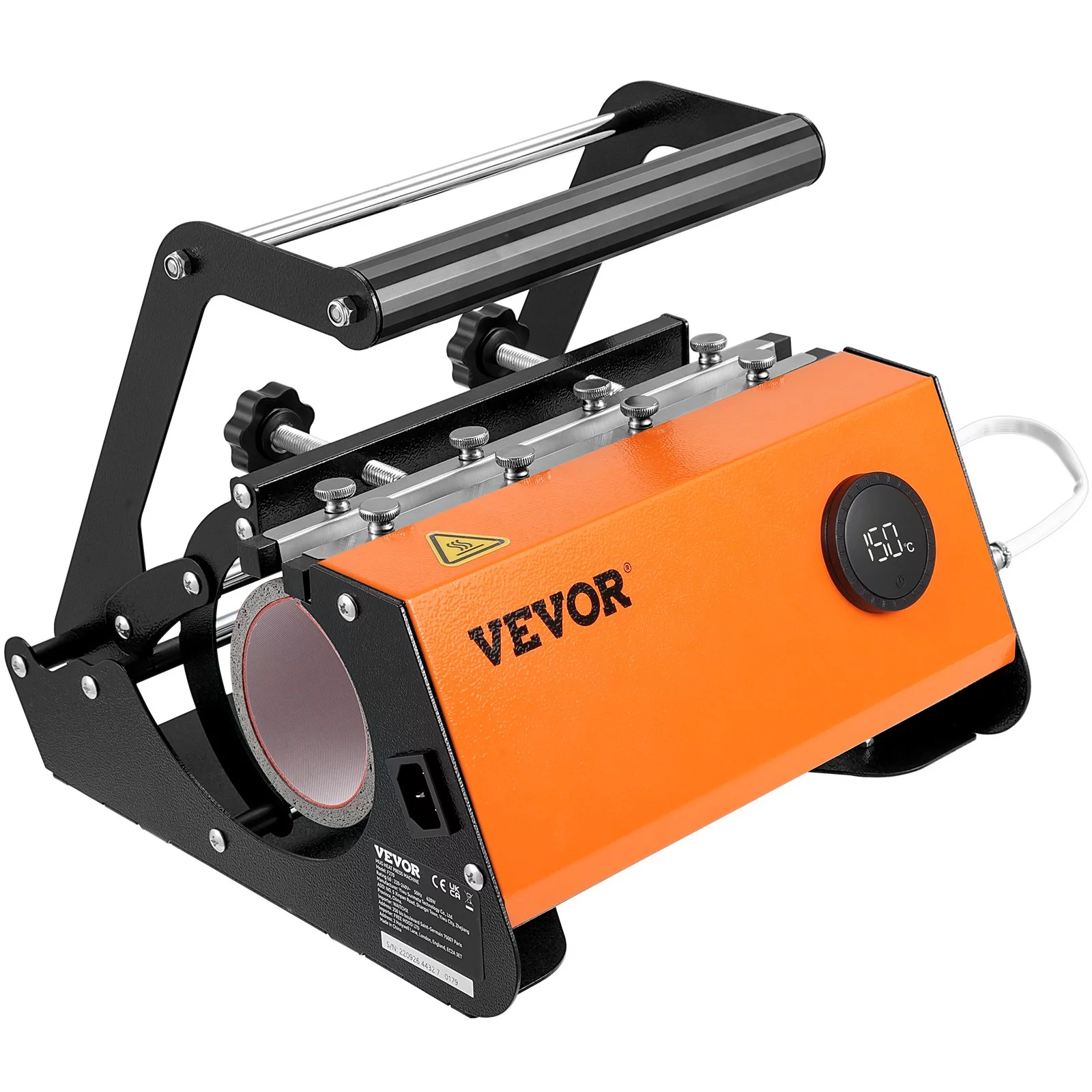 VEVOR Tumbler Heat Press, 30oz Mug Heat Press Machine Sublimation Transfer 11-15oz 16-25oz 30oz Straight Skinny Tumblers, Cup Heat Press with Heat-Resist Gloves & Tape, DIY Ceramic Mugs Cups Glasses