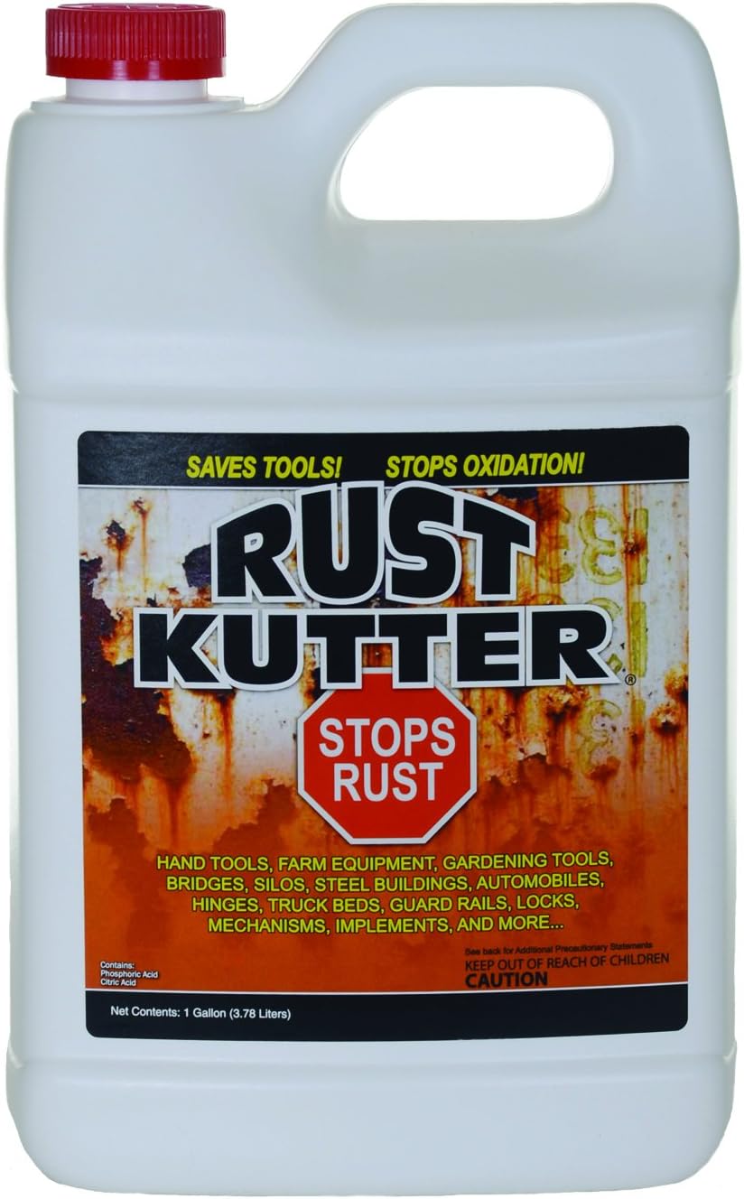 Rust Kutter- Gallon - Stops Rust and Converts Rust Spots to Leave a Primed Surface Ready to Paint, Professional Rust Repair Manufactured in USA Pack of 2