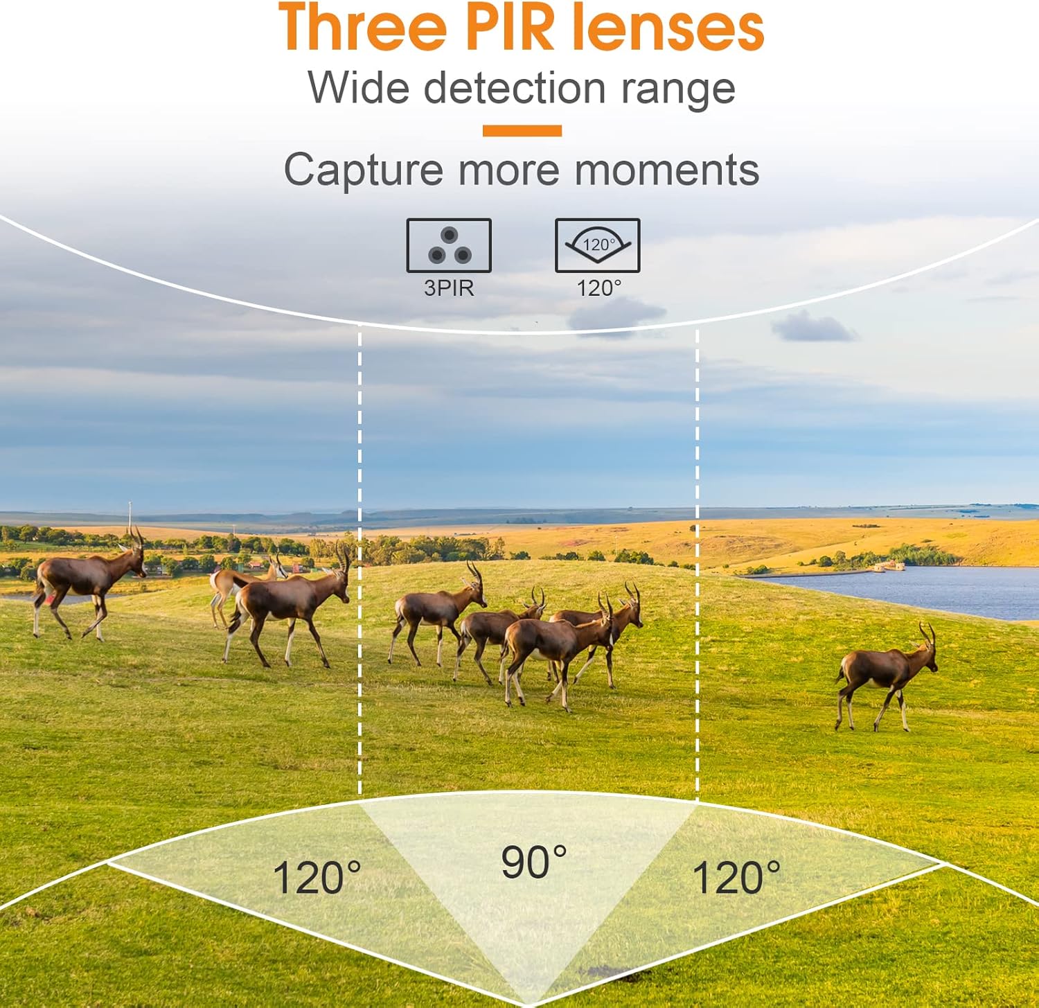 Trail Camera - 1080P 20MP Hunting Game Camera with 120° Wide-Angle Motion Sensor No Glow IR Night Vision Motion Activated, 0.2S Trigger Speed 2.4” LCD IP66 Waterproof Surveillance & Security Camera Pack of 2