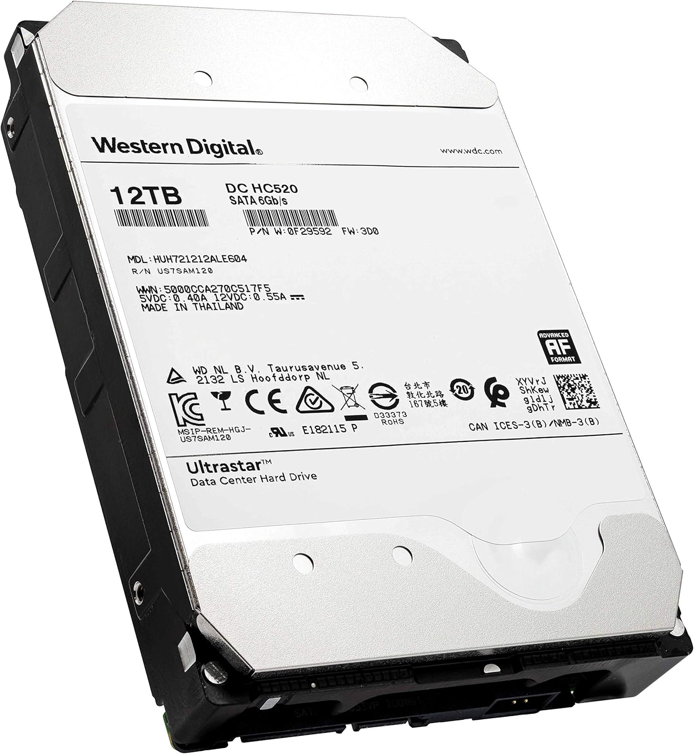 HGST Ultrastar He10 | HUH721010ALE600 (0F27452) | Power Disable | 10TB SATA 6.0Gb/s 7200 RPM 256MB Cache 3.5in HDD | 512e | Enterprise Hard Drive (Renewed)