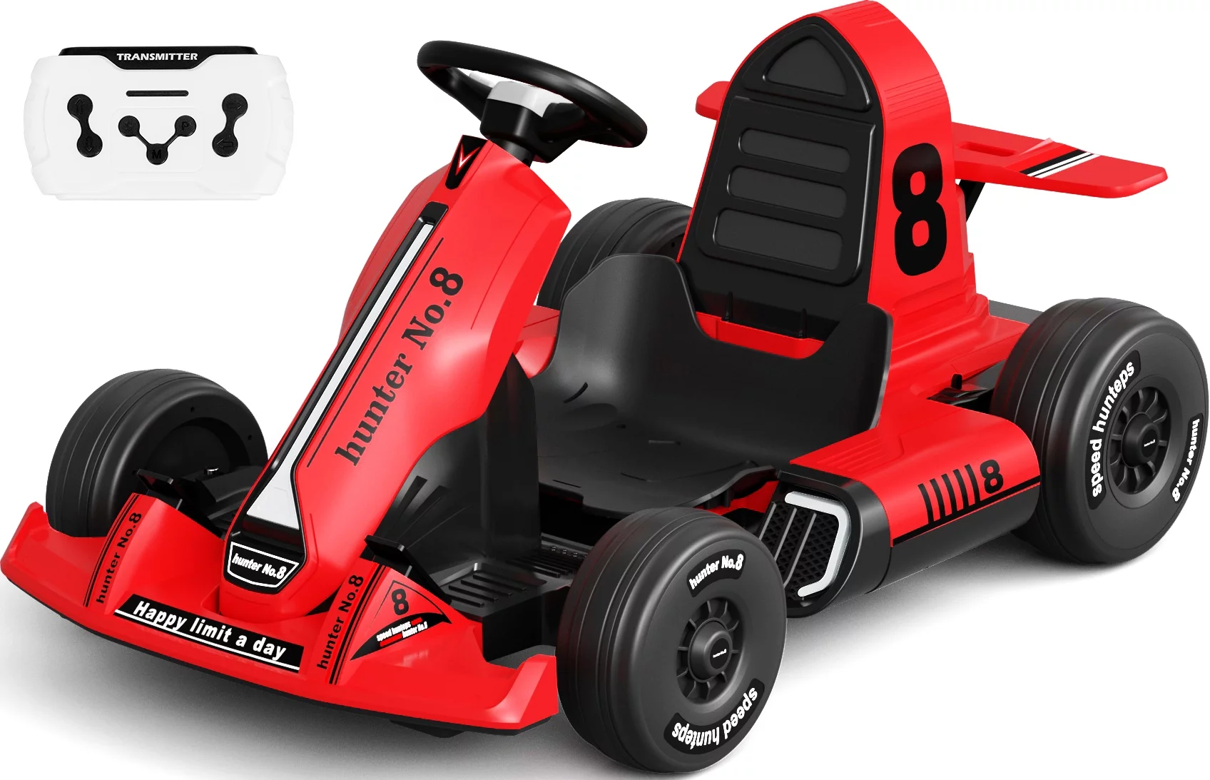 KORIMEFA Electric Vehicles, Outdoor Race Pedal Go Karting Car for Kids Adults, Remote Control Powered Ride on Toys 12V