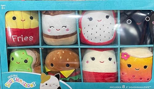 Squishmallow 5-inch, Food Theme, 8-Pack