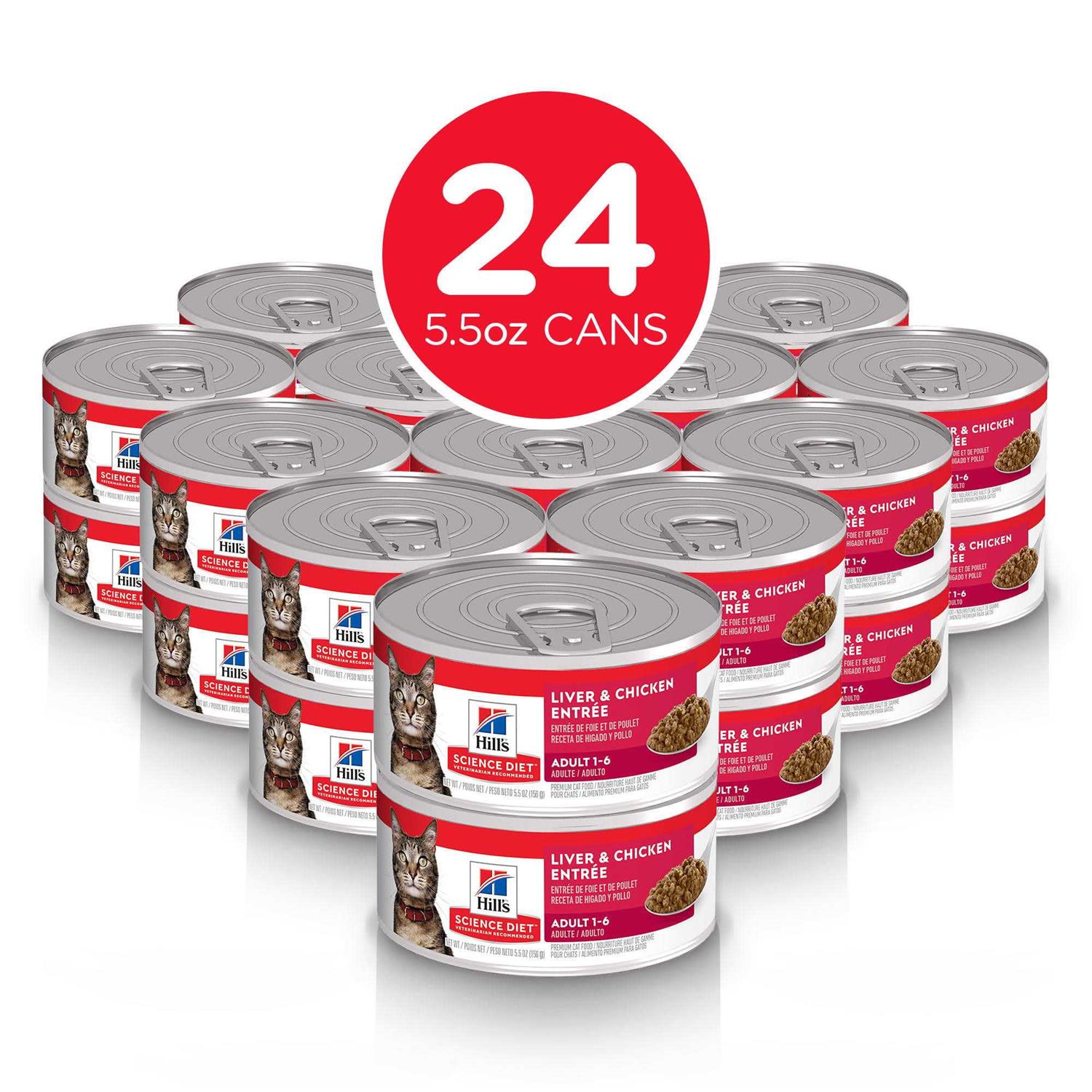 Hill's Science Diet Adult Liver & Chicken Entree Canned Cat Food - Pet Supplies online store