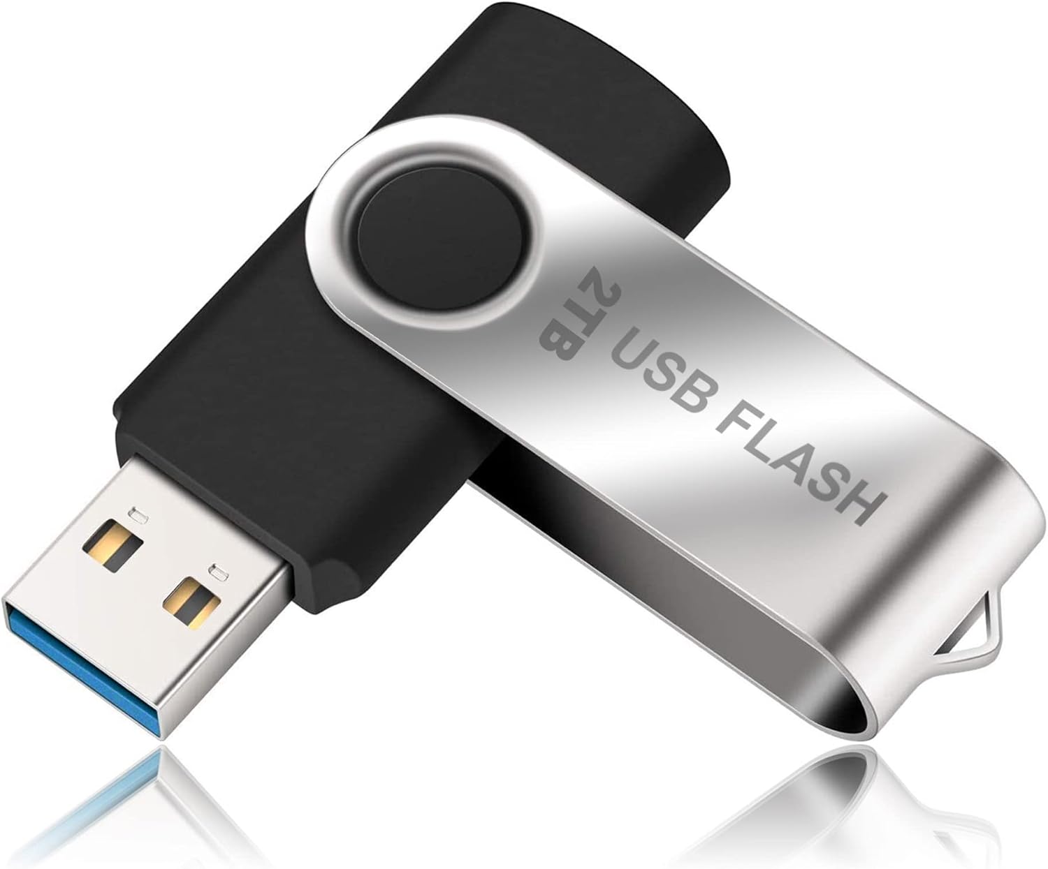 2TB USB Flash Drive - USB Thumb Flash Drive 2TB Memory Stick Portable Fold Swivel Cover Thumb Drives USB Storage Topsharp High Speed USB Drive Pack of 2