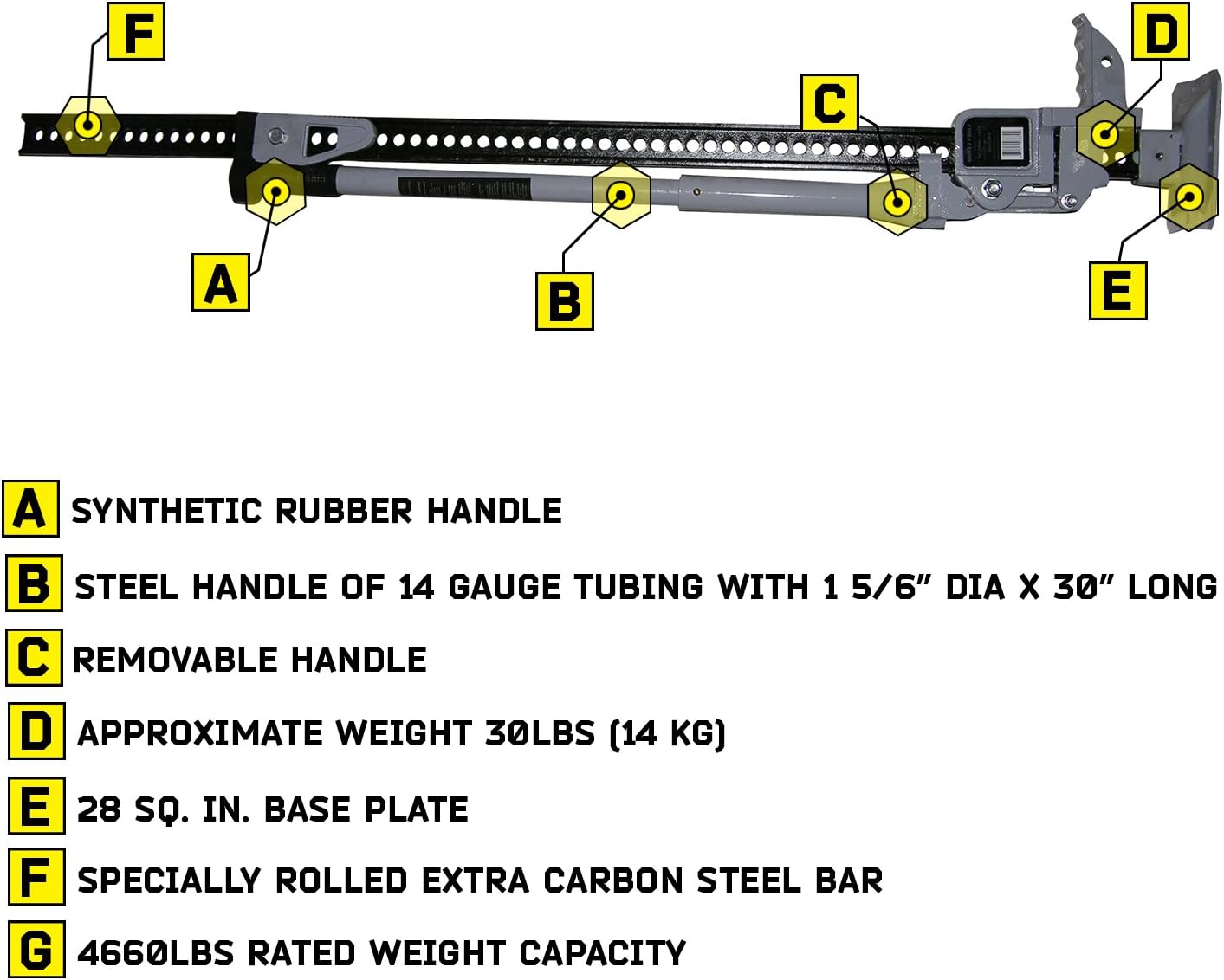 Smittybilt 2722 Universal Trail Jack - 54