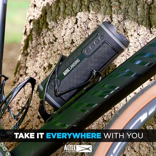 Altec Lansing HydraMOTION 2.0 Wireless Bluetooth Speaker, 16H Battery, RGB Lights, USB-C Quick Charge, IP67 Rated Waterproof Bluetooth Speaker, Mountable Speaker, Voice Assistant