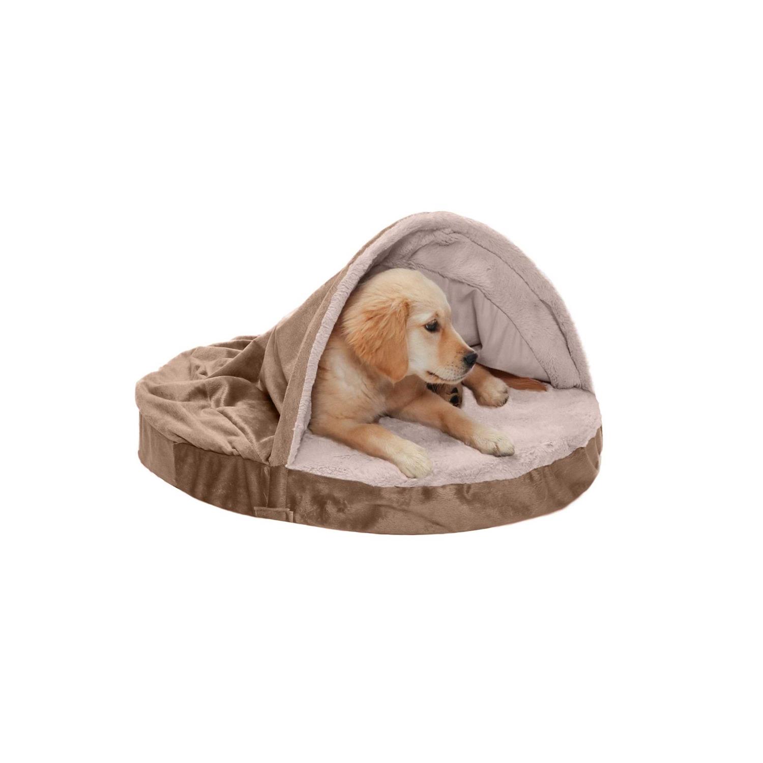 FurHaven Wave Fur & Velvet Snuggery Orthopedic Pet Bed - Pet Supplies online store
