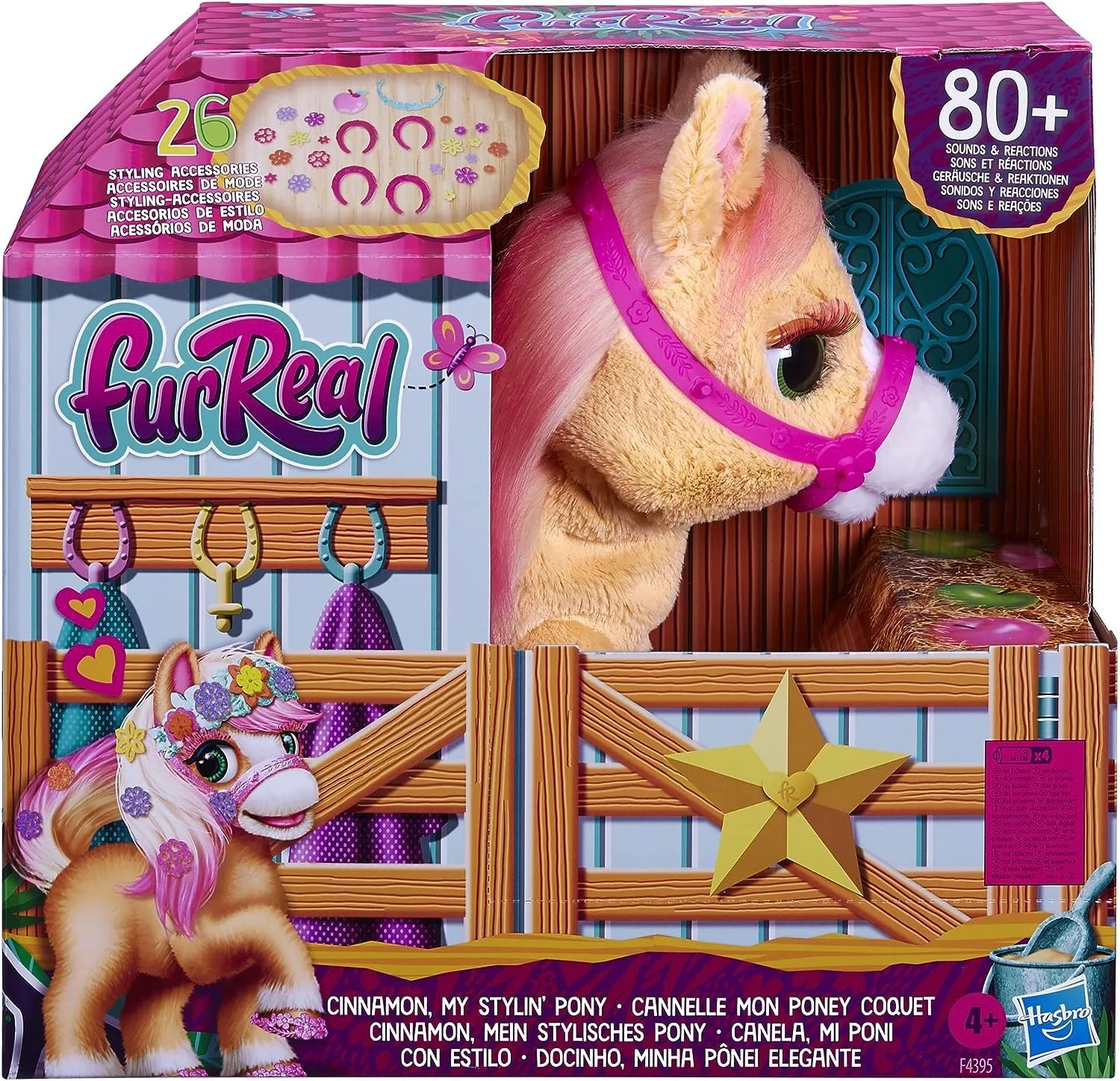 furReal Cinnamon, My Stylin’ Pony Toy, Interactive Pets Toys for 4 Years Old & Up