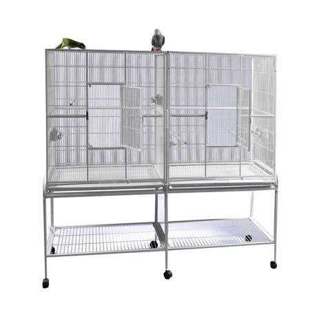 A E Double Flight Cage with Divider - Pet Supplies online store