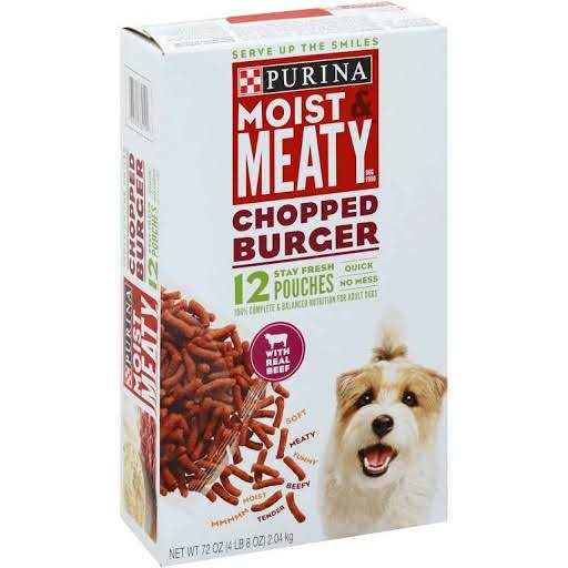 Purina Moist & Meaty Dog Food Chopped Burger - Pet Supplies online store