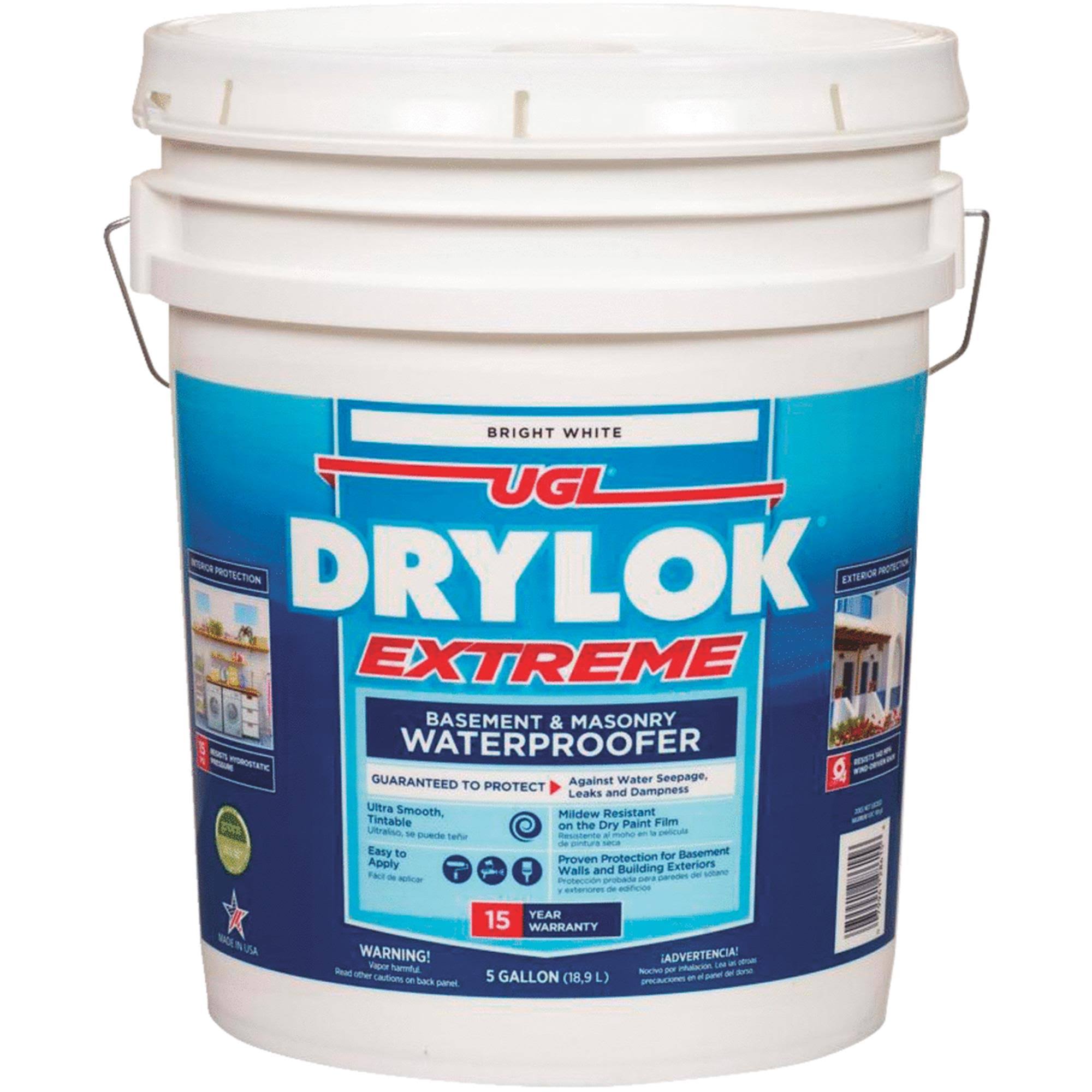 Drylok 28615 Extreme Masonry Waterproofer, 5 Gallon, White
