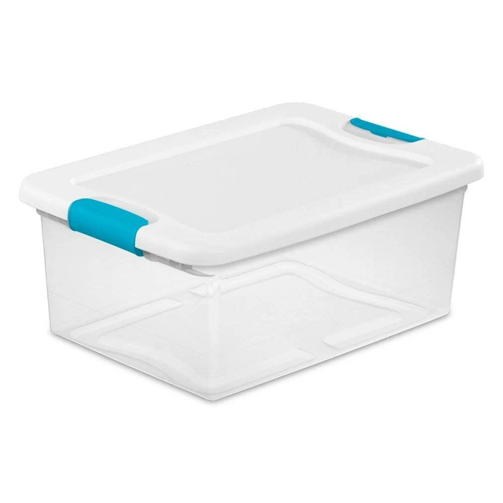 Sterilite 15-Qt. Clear Stackable Latching Storage Box Container (96 Pack)
