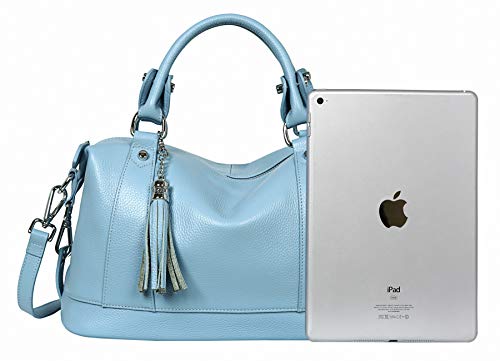 HESHE Womens Genuine Leather Handbags Purse Crossbody Satchel Tote Bags Ladies Real Leather Bags