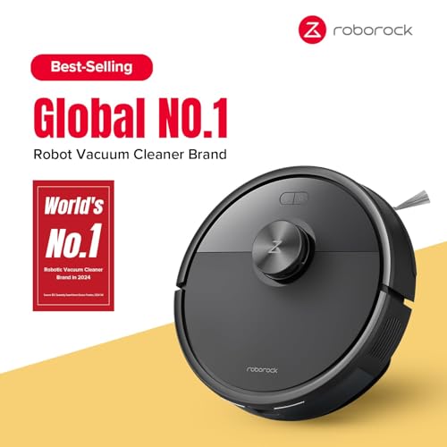 roborock Q7 M5+ Robot Vacuum and Mop, Upgraded from Q5 Max+, 7 Weeks Self-Emptying, 10000Pa Suction, Dual Anti-Tangle System, for Pet Hair & Carpet, PreciSense LiDAR Navigation, App Control, Black