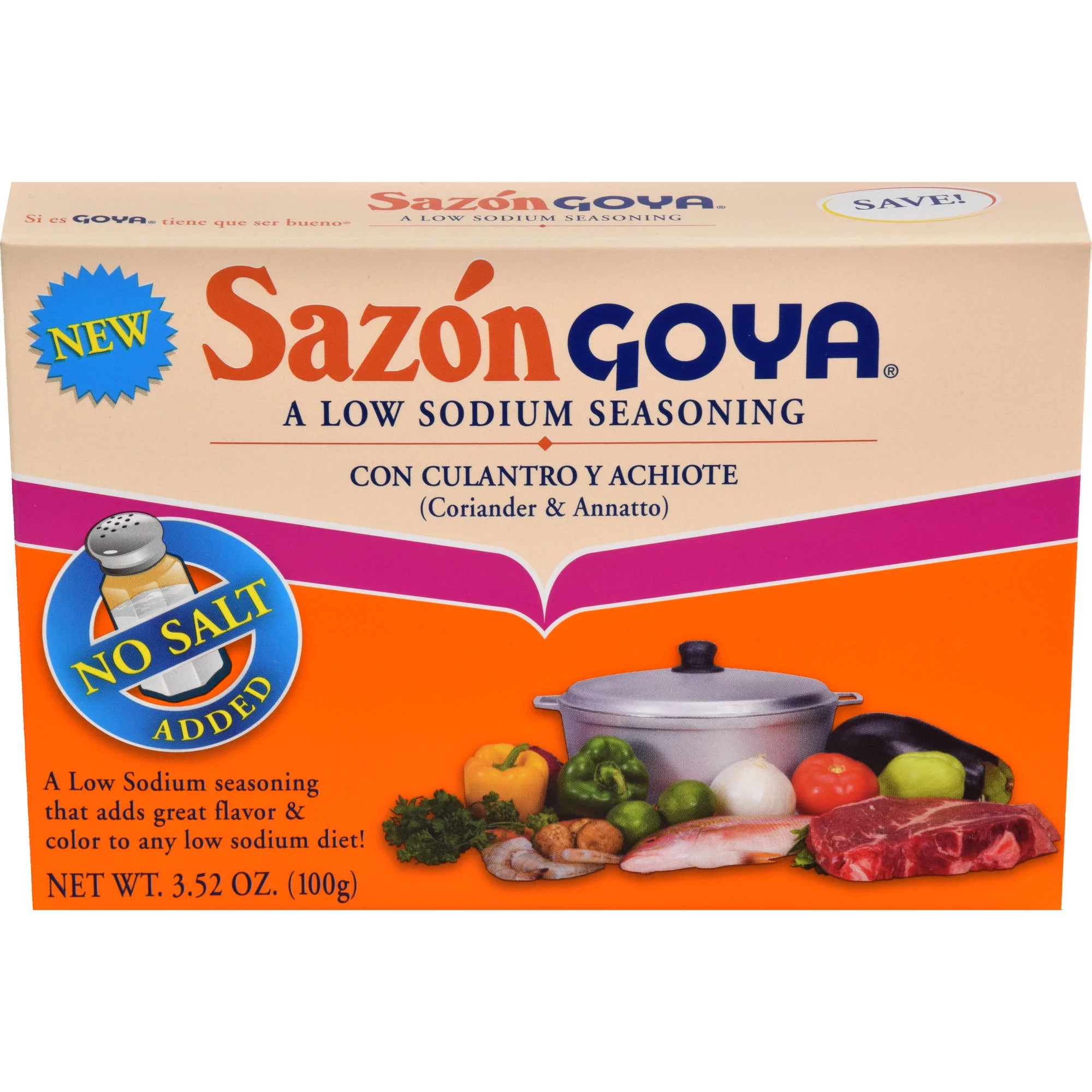 Goya Sazon Coriander & Annatto Low Sodium Seasoning, 3.52 oz - Curated Treasures Market