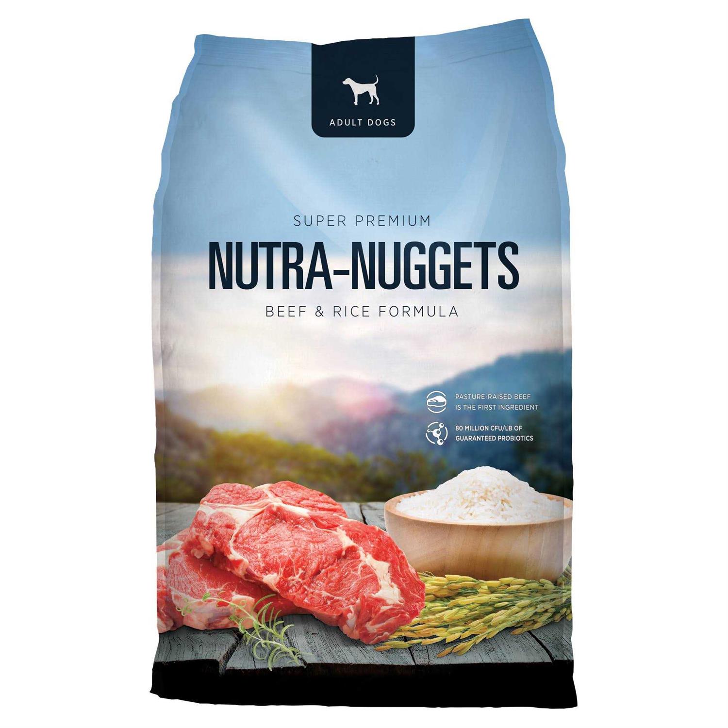 Nutra-Nuggets Super Premium Beef & Rice Dog Food - Pet Supplies online store