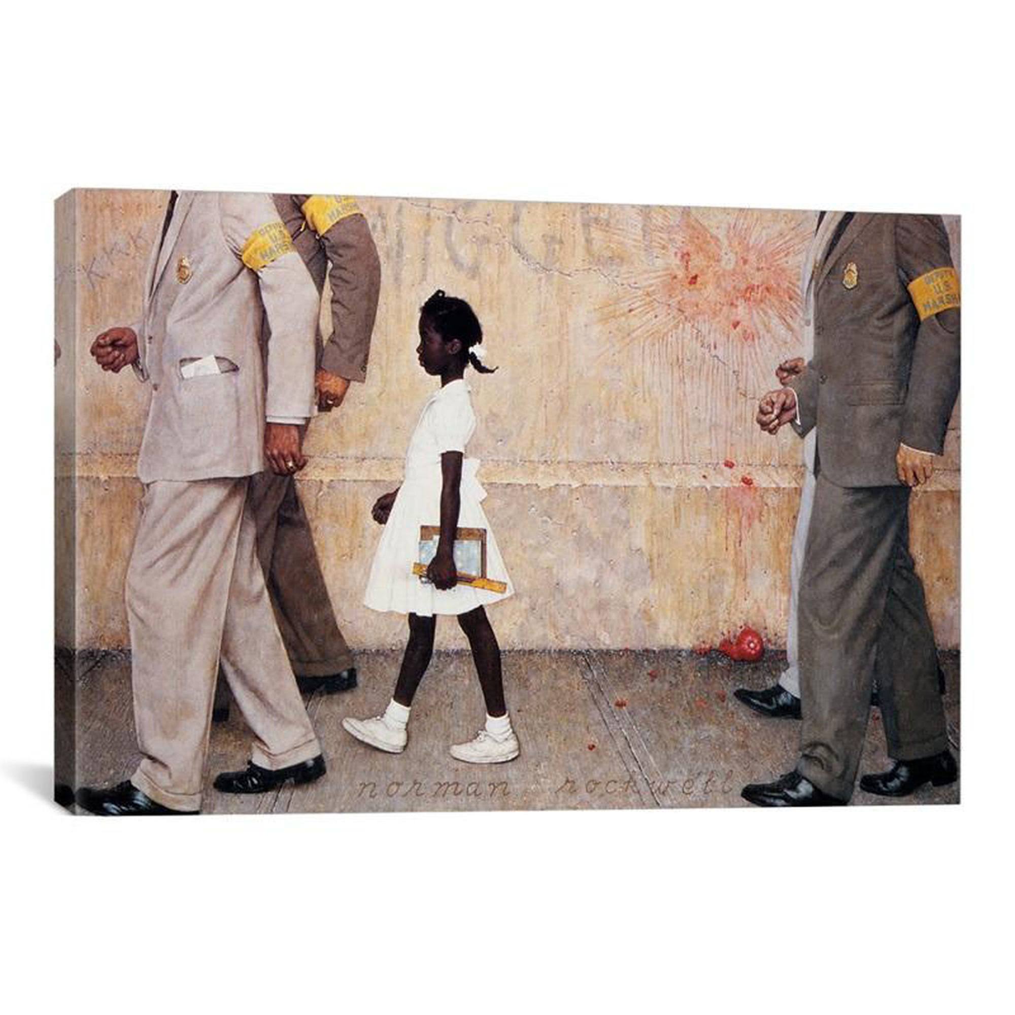 iCanvas 1543-1pc3-26x18 The Problem We All Live with (Ruby Bridges) by Norman Rockwell