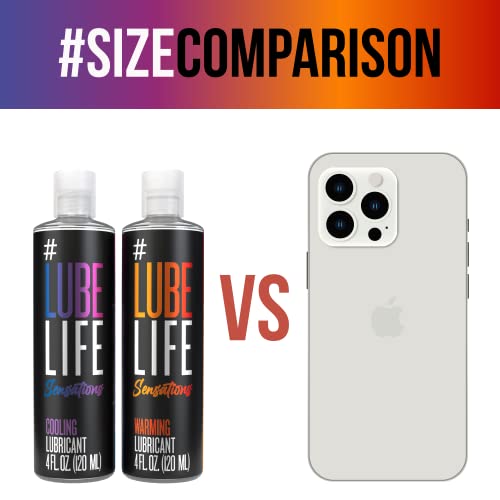 Lube Life Water-Based Warming Lubricant, Warm Invigorating Heating Sensation, Lube for Men, Women and Couples, 8 Fl Oz