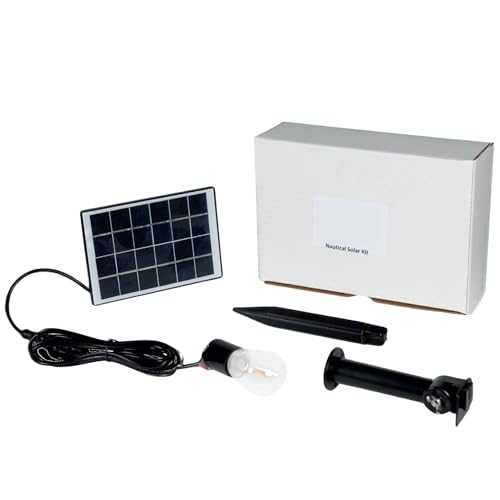 Solar Powered Lighthouse Kit - Solar Lights Outdoor Waterproof with LED Lights for Outside and Dusk to Dawn Light, Lighthouse Beacon, Backyard Decor - Amish Made in USA