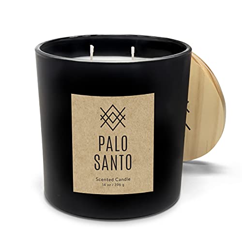 OCS Designs Matte Scented Candle - Oud and Tobacco - 14-Ounce Soy-Blend Wax Scented Jar Candle for Home & Office - Infused with Real Essential Oils - Burns up to 50 Hours