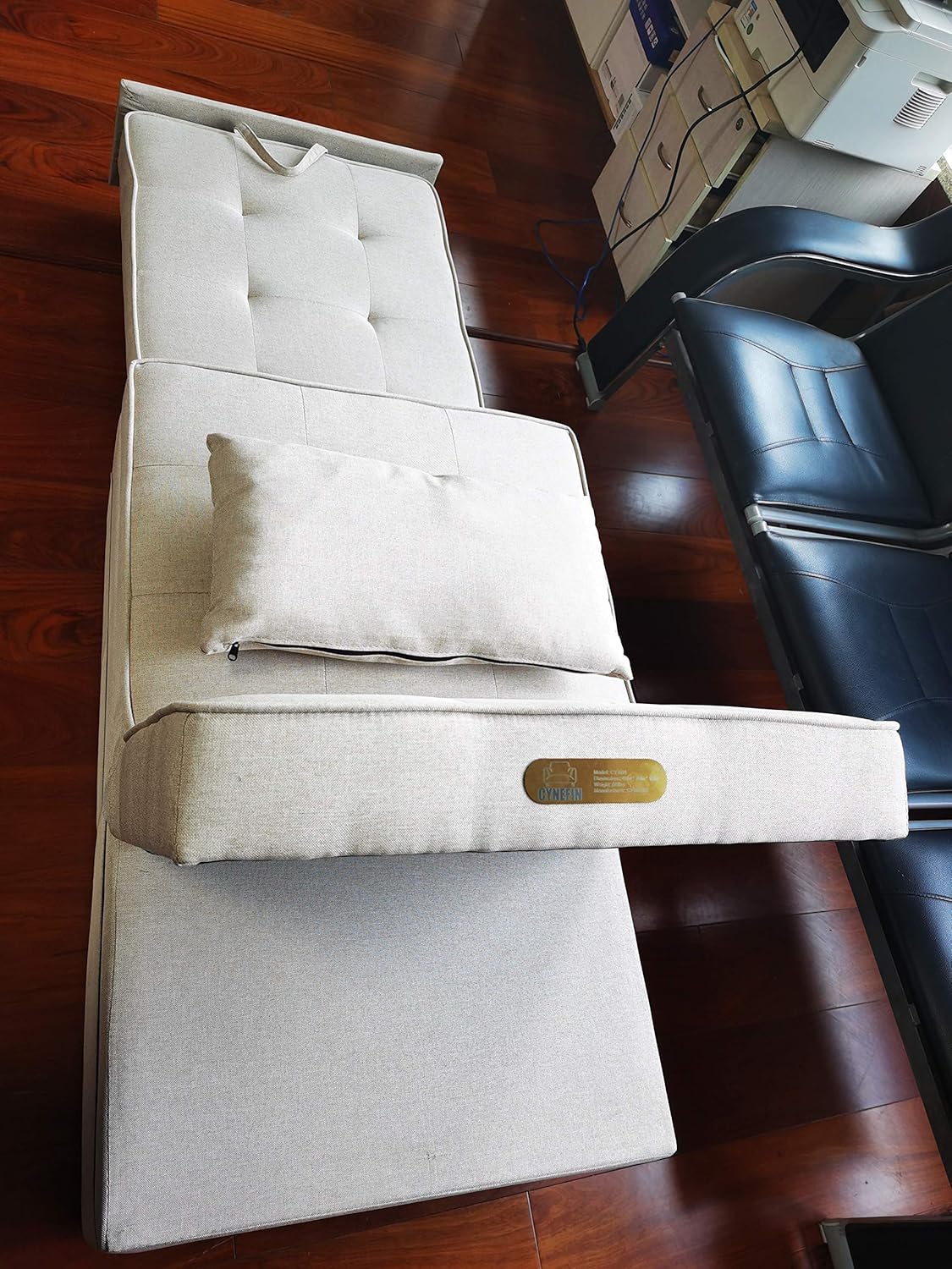 Cynefin Folding Ottoman Sleeper Guest Bed, 3 in 1 Multi-Function Adjustable Ottoman Bed Bench Guest Sofa Chair