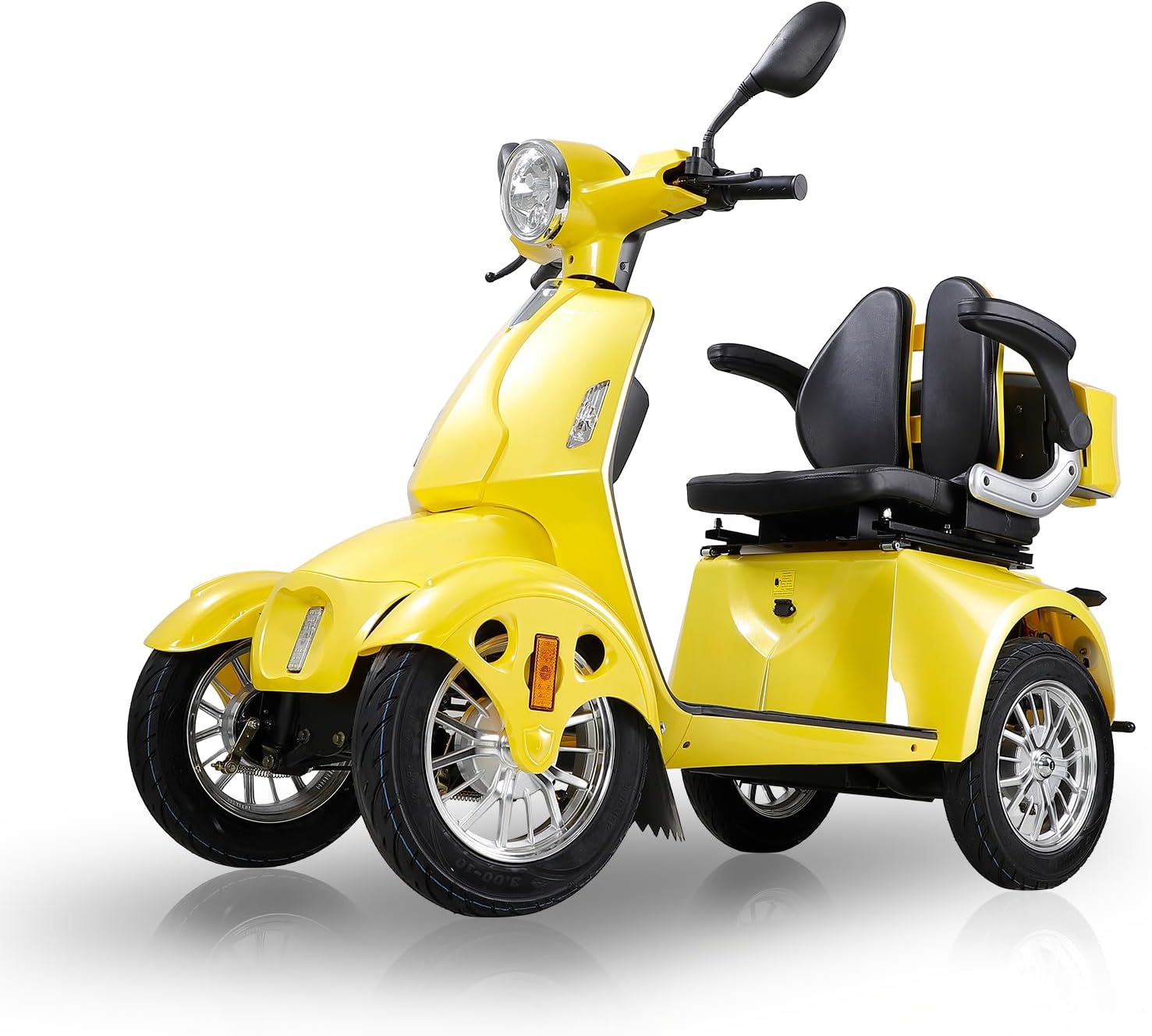 Heavy Duty 4-Wheel 3 Speed Mobility Scooter for Seniors & Adults-500 lbs. Weight Capacity，Adjustable seat.