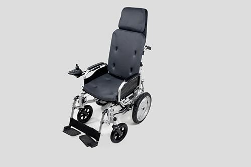 Electric Wheelchairs for Adults- Reclining Foldable Electric Wheelchair for Seniors - Silla de Ruedas Electrica- All Terrain Motorized Wheelchair - Portable Reclinable Power Wheelchair (Black)