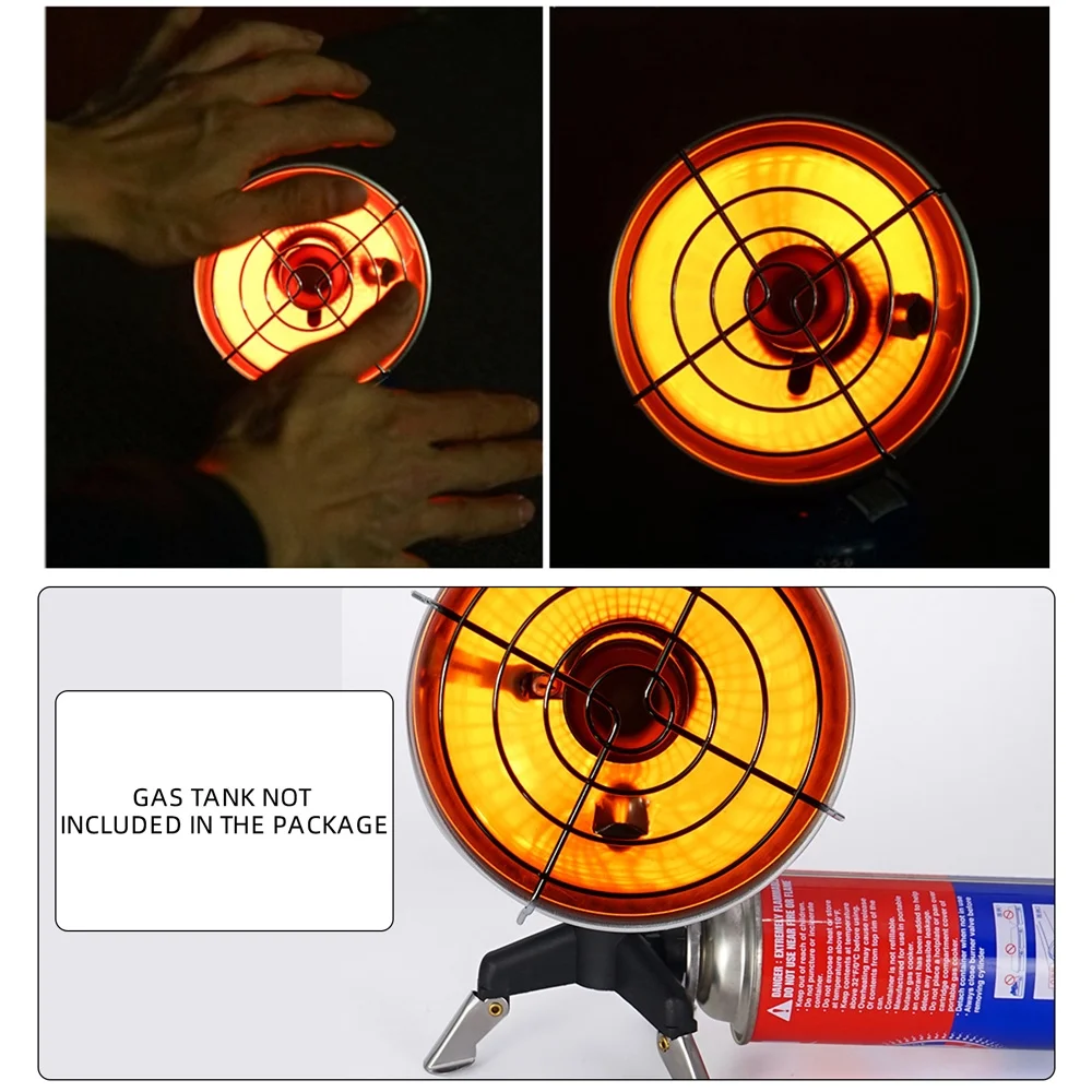 Walmeck Mini Gas Heater Portable Tent Heater with Storage Bag, Rapid Heating Energy Heater for Camping