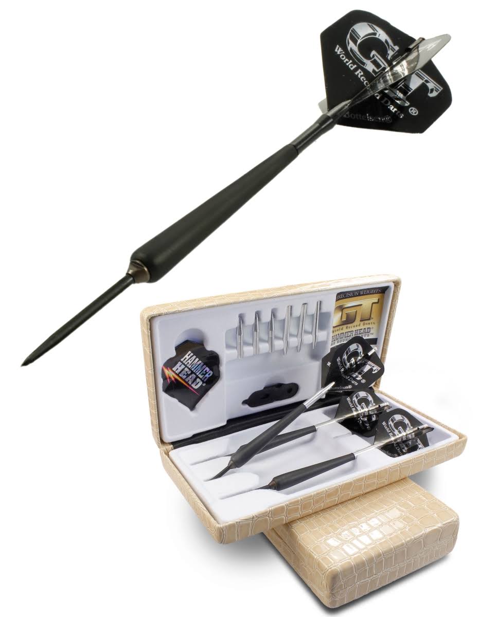 Bottelsen Hammer Head Steel Tip 90% Tungsten GT Black Steal 9/32-Inch Diameter 24 Gram Dart