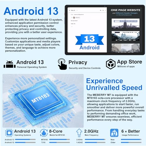 Tablet 12 Inch Android 13 Tablet 2K Screens,16GB RAM 128GB ROM (TF 1TB),2000 * 1200 Pixels/13+5MP/8000mAh/Bluetooth5.0,Octa-Core 2.0GHz 5GWiFi Tablets with Keyboard Mouse - Coffee