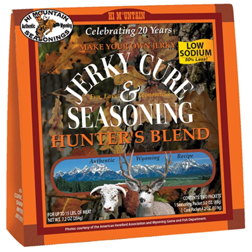 Hi Mountain Jerky Cure & Seasoning: Low Sodium Hunters Blend