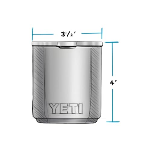 YETI Rambler Lowball, Vacuum Insulated Stainless Steel Stackable Lowball with MagSlider Lid, Stainless Steel, 10 oz (296 ml)